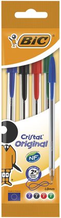 Długopis Cristal Original Bic Mix Ast Pouch 4Szt.