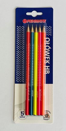 Ołówek Trójkątny Gwiazdki Penmate 5Szt. Blister Mix Kolorów