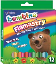 Zdjęcie Flamastry Brokatowe Bambino 12 Kolorów - Janikowo