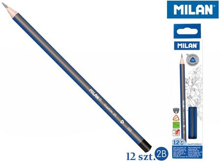 Ołówek Milan Trójkątny 2B 12Szt.