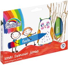 Zdjęcie Kredki Świecowe Jumbo Fiorello 12 Kolorów - Ozorków