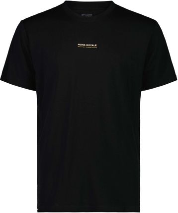 Mons Royal Koszulka Merino Icon T Shirt Black Print