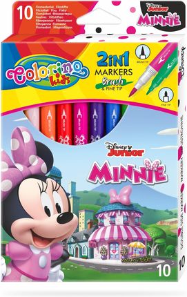 Flamastry Dwustronne Colorino Kids 10 Kolorów Minnie