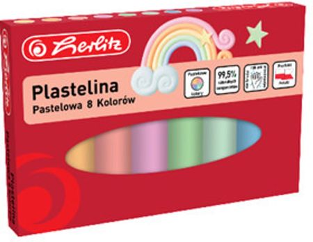 Herlitz Plastelina 8 Kolorów Pastelowa 9588880