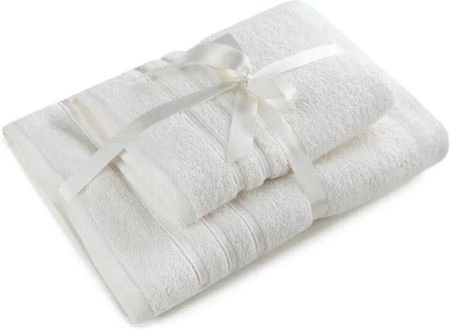 Eurofirany Komplet Ręczników Bawełnianych Loca 50X90 + 70X140 Biały 89812
