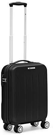 R Roncato Trolley Cabina Bagaglio a Mano Serie Flight, Ideale per Voli Low  Cost 55cm, in ABS 100%, Colore Nero - Ceny i opinie 