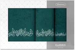 Zdjęcie Eurofirany Komplet Ręczników 3 Szt W Pudełku Clavia Zielony Srebrny 30X50+50X90+70X140 24699 - Sokołów Podlaski