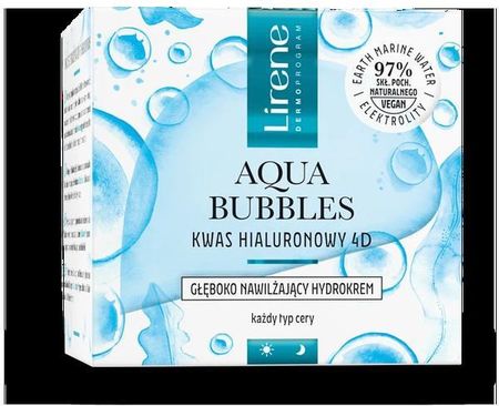 Krem Lirene Aqua Bubbles Głęboko nawilżający Hydrokrem na dzień i noc 50ml - zdjęcie 3