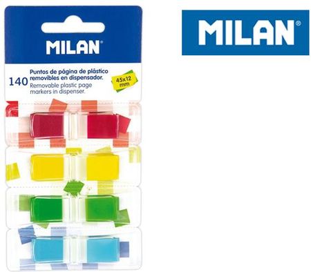 Indeksy Transparentne Milan 45Mmx12Mm Fluo 4 Kolory