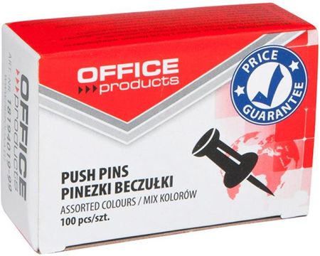 Pinezki Beczułki Office Products 100Szt. Mix Kolorów