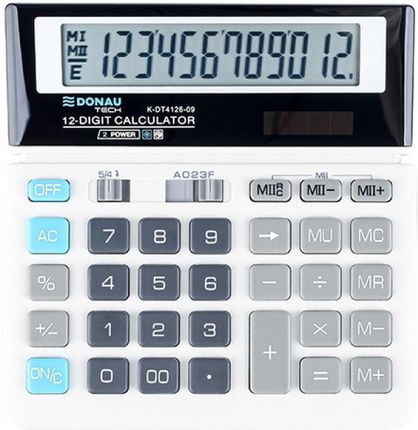 Kalkulator Biurowy Donau Tech 12 Cyfr. Wyświetlacz Wym. 156X152X28mm Biały