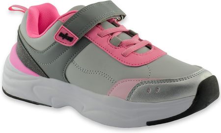 Sportowe buty dziewczęce Befado 516X/Y254 Szaro Różowe