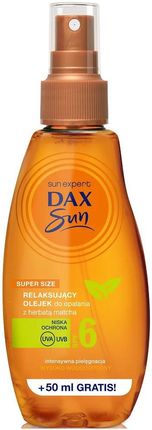 Dax Sun Relaksujący Olejek Do Opalania Z Herbatą Matcha Spf6 200 ml