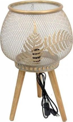 Dkd Home Decor Lampa Stołowa Złoty Metal Drewno (33 X 33 51 Cm)
