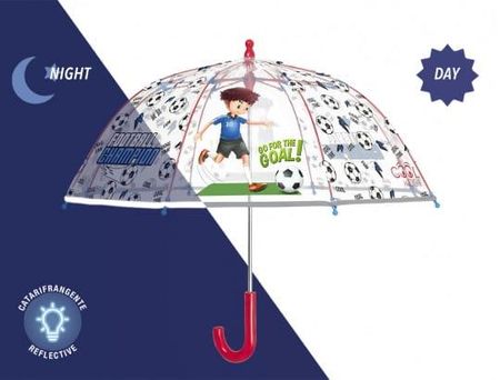 Parasolka dziecięca Perletti Piłka nożna Cool Kids trasparentny
