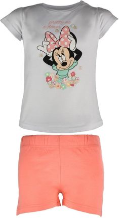 Licencja Walt Disney Piżama Dla Dziewczynki Z Krótkim Rękawem Myszka Minnie White