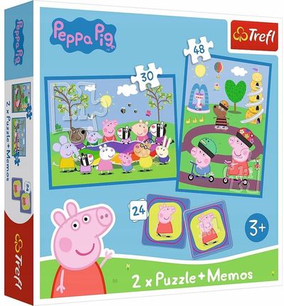 Trefl Puzzle 2w1 + memory Świnka Peppa 93331
