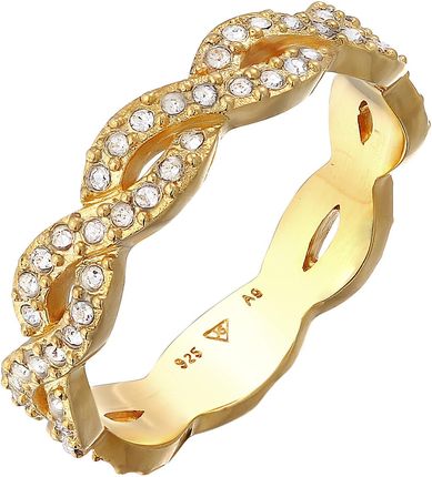 Elli Pierścień Damski Infinity Love nieskończoność mieniący się kryształami w srebrze próby 925 Sterling Silver Pierścionki