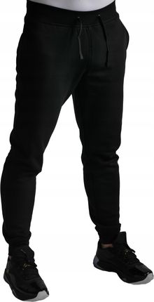 Spodnie dresowe męskie ciepłe joggery Czarne S