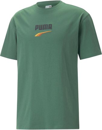 Męska Koszulka z krótkim rękawem Puma Downtown Logo Tee 53824837 – Zielony