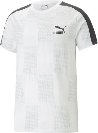 Męska Koszulka z krótkim rękawem Puma T7 Sport Aop Tee 53962602 – Biały