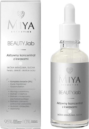 Miya Cosmetics Beauty.Lab Aktywny Koncentrat Z Kwasami Do Skóry Wrażliwej 50 ml