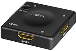 Zdjęcie Logilink Hd0041 - Przełącznik Hdmi, 3X1 Port, 1080P/60 Hz, Mini - Wronki