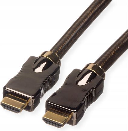 Roline Kabel Przewód Hdmi Ultra Hd Ethernet M/M Czarny 1M
