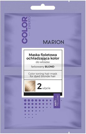 Marion Color Esperto Maska Fioletowa Ochładzająca Kolor Do Włosów Farbowanych Na Blond 2X20Ml