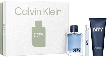 Calvin Klein Defy Zestaw Woda Toaletowa Spray 100Ml + Żel Pod Prysznic 100Ml + Woda Toaletowa 10Ml