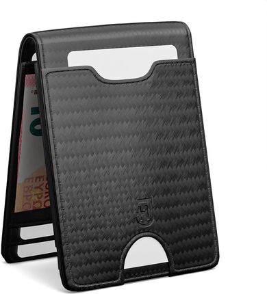 James Hawk Smart Wallet Black - Portfel w kolorze czarnym z gumką na banknoty - zdjęcie 2