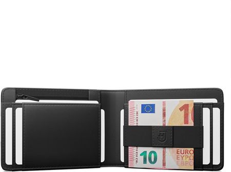 James Hawk Smart Wallet Black - Portfel w kolorze czarnym z gumką na banknoty - zdjęcie 5