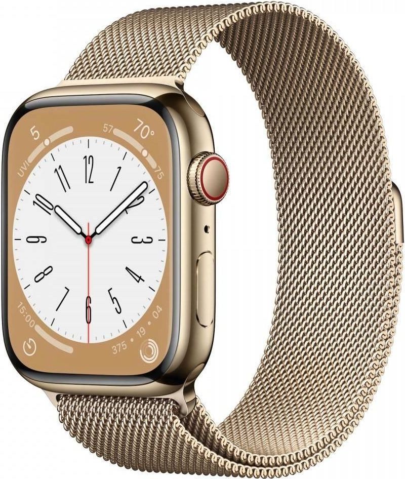 apple watch 8 gps   cellular 41mm koperta ze stali nierdzewnej