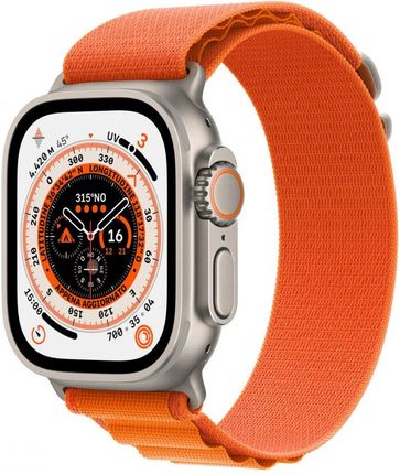 Apple Watch Ultra Z Pomarańczowym Paskiem Alpine 