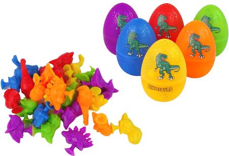Leantoys Jajka Dinozaurów Figurki Gumowe Przyssawki - zdjęcie 2