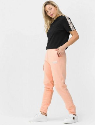 Damskie spodnie dresowe GUESS ALISHA LONG PANTS - różowe