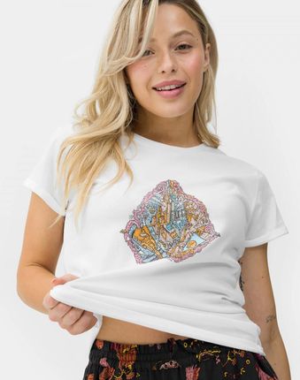 Damski t-shirt z nadrukiem Volcom Radical Daze - biały