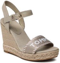 Espadryle Tommy Hilfiger - Seasonal Webbing Wedge FW0FW07088 Sandalwood RBT