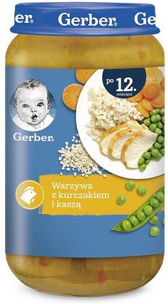 Gerber Obiadek Warzywa Z Kurczakiem I Kaszą dla niemowląt po 12 Miesiącu 250g
