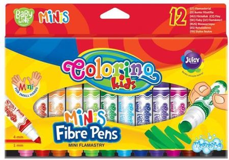 Patio Flamastry Zmywalne 12 Kolorów Mini Colorino Kids 32117Ptr