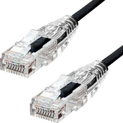 Proxtend Ultra Slim CAT6 U/UTP CU LSZH Ethernet Cable czarny 1m (S6UTP01B)