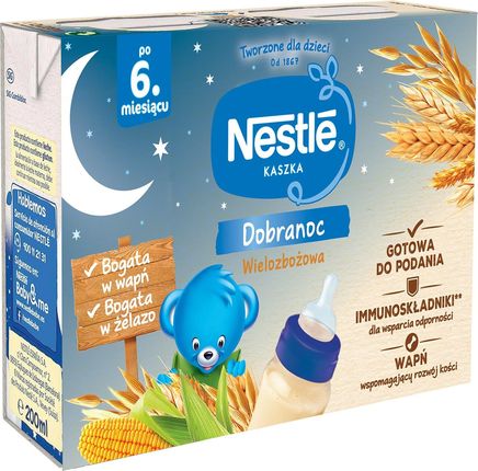 Nestle Kaszka do picia wielozbożowa dla niemowląt po 6 miesiącu 2x200ml