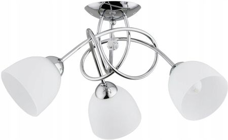 Alfa Sosnowscy Modena Lampa Sufitowa Chrom Białe Klosz (62294)