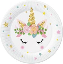 Zdjęcie Godan Talerzyki Urodzinowe Kwiatowy Jednorożec 18Cm 6szt. 70685 - Pniewy