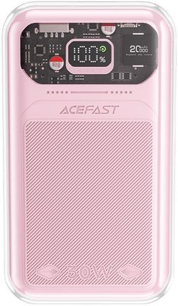 Acefast powerbank 20000mAh Sparkling Series szybkie ładowanie 30W różowy (M2)