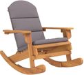 Fotel bujany Adirondack z poduszkami, lite drewno akacjowe