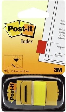 Zakładki Indeksujące Standardowe Post It 25x43mm Żółte