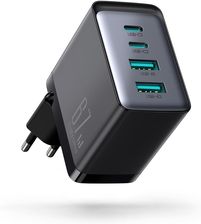 Joyroom ładowarka GaN 67W 4 porty (2x USB, 2x USB C) czarna (TCG02) + kabel USB C – USB C 100W 1.2m