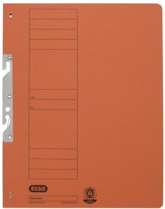 Kartonowy Skoroszyt Hakowy Elba Pełny A4 Pomarańczowy Format A4
