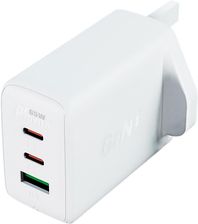 Acefast ładowarka GaN 65W 3 porty (1xUSB, 2xUSB C PD) wtyczka UK biała (A44)